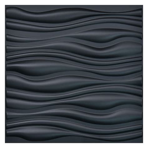 Art3d Pvc Wave Board Textured 3d Wall Panels Black 197