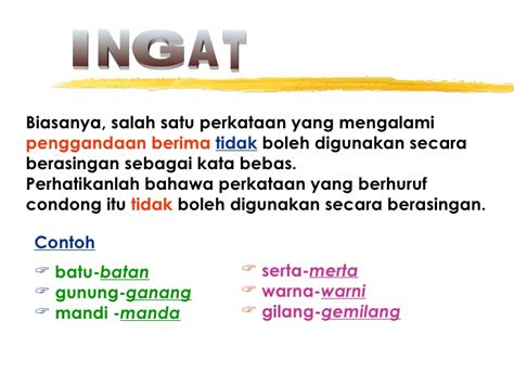 Apabila dilihat berdasarkan dengan hubungan. Bahasa Melayu Study Notes: Kata Ganda-Slide