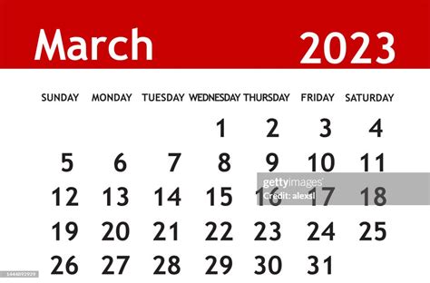 Calendrier Mars 2023 Illustration Getty Images