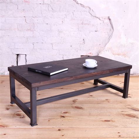 Sleek Steel Industrial Style Coffee Table By Cosywood