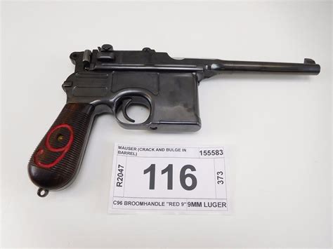 Mauser Model C96 Broomhandle Red 9 Caliber 9mm Luger