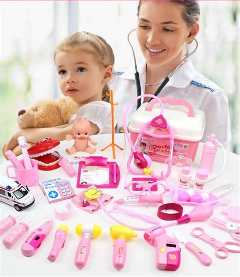 Baby Pretend Toys Doctor Play 40pcssets Simulation Medicine Box Doctor