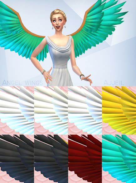 Sims 4 Ccs The Best Angel Wings By Ajjeil