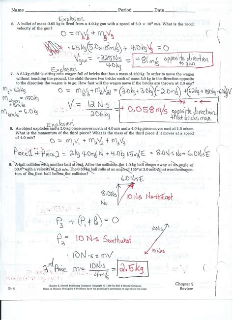 Physics Work Equation Worksheet
