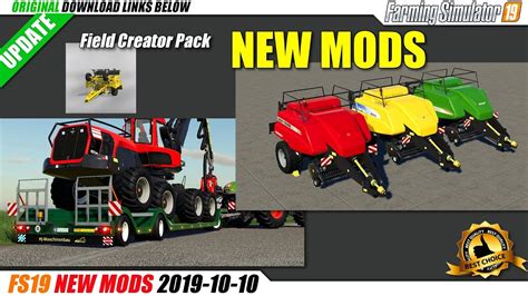 Fs19 New Mods 2019 10 10 Review Youtube