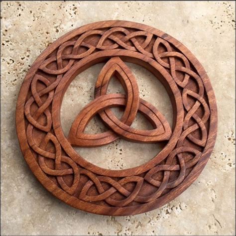 Bf Trinity Knot Celtic Circle Wood Carving Ts For Home For Wall At