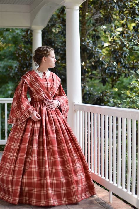 Civil War Day Dress 1860s Reenactment Victorian Costume Etsy