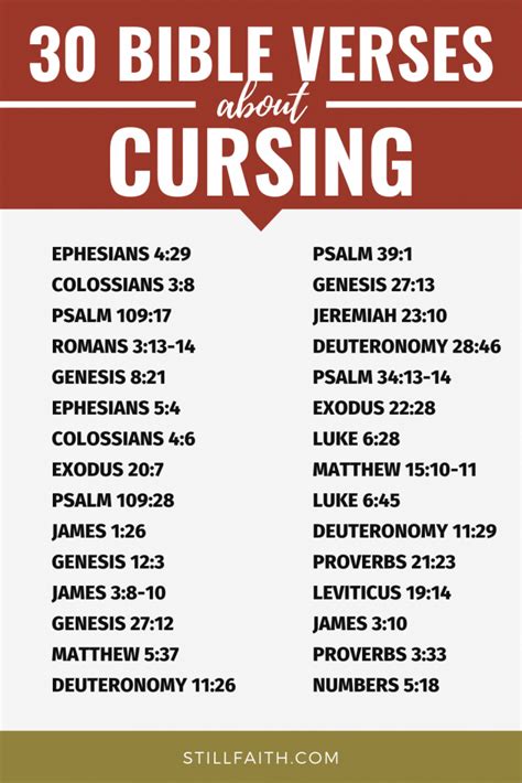 100 Bible Verses About Cursing Kjv Stillfaith