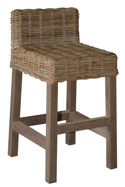 Sitting at the perfect height for kitchen counters, breakfast bars, and pub tables, this set of two 33 high bar stools is a stylish addition to any seating. SCW Interiors - Wicker Counter Stool with Low Back ...