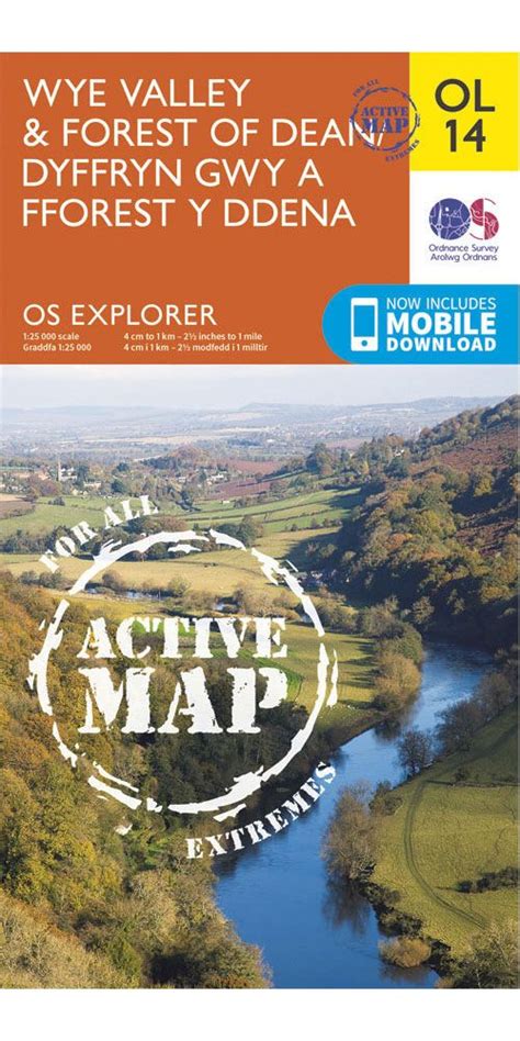 Ordnance Survey Wye Valley And Forest Of Dean Os Explorer Active Ol14