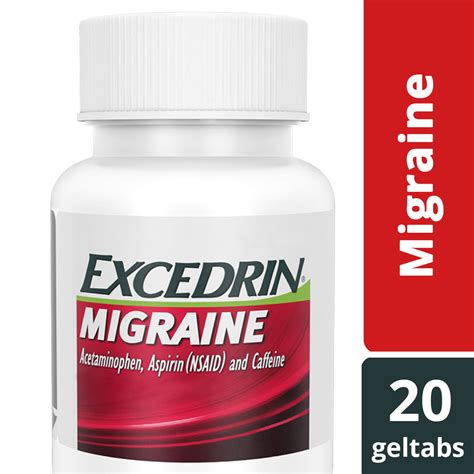 Excedrin Migraine Geltabs For Migraine Relief 20 Count