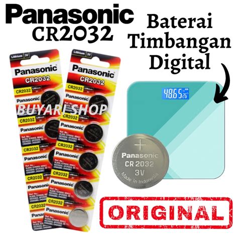 Jual TERLARIS Baterai CR2032 Panasonic 3V Batre Timbangan Digital