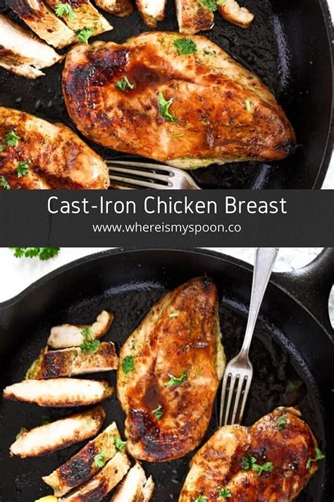 Nestle chicken in skillet, skin side down, and cook 2 minutes. How to Cook Chicken Breast in Cast-Iron Skillet