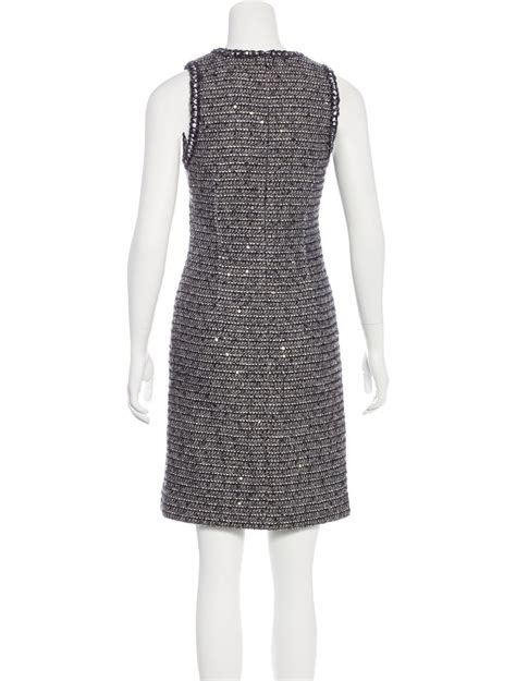 Chanel Tweed Sheath Dress Clothing Cha173495 The Realreal