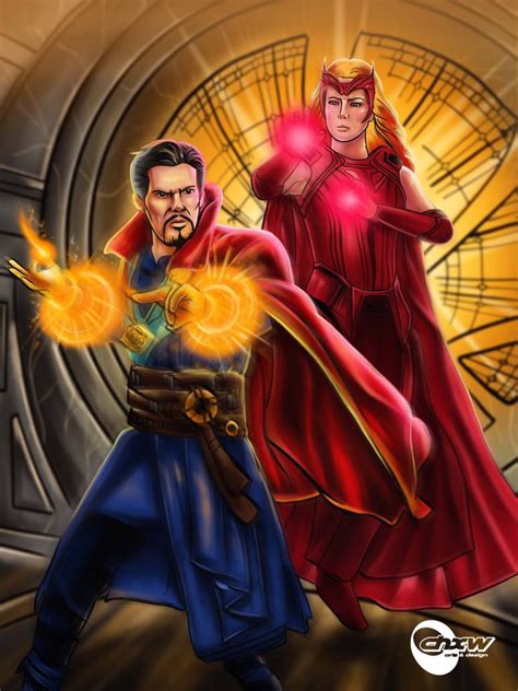 Dr Strange And Wanda Maximoff By Chxwarts On Deviantart Scarlet