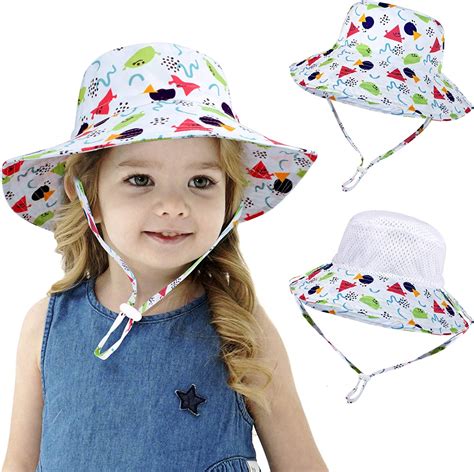 Kids Girls 100 Cotton Floral Design Wide Brim Sun Hat Girls Clothing