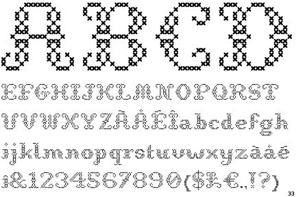 Cross stitching is enjoying a resurgence in popularity as crafters look for different ways to express their creativity. Identifont - Stitch Cross