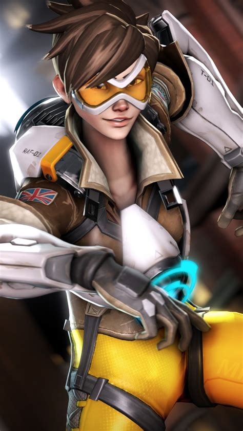 Wallpaper Id 466240 Video Game Overwatch Phone Wallpaper Tracer