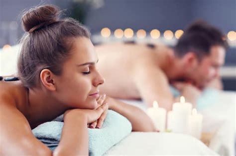 Couple Having A Hot Stone Massage