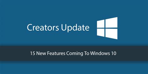 The creators update is supposed to be a minor upgrade to windows 10 when compared to last year's anniversary update, but there's still a considerable number of features in the update just like most of the previous windows 10 feature upgrades. 15 New Features In The Creators Update For Windows 10