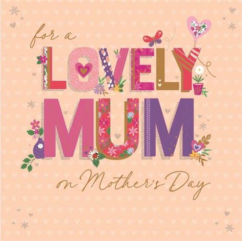 Mum Mothers Day Card Lovely Mum Highworth Emporium