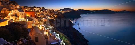 Santorini Skyline Night Songquan Photography