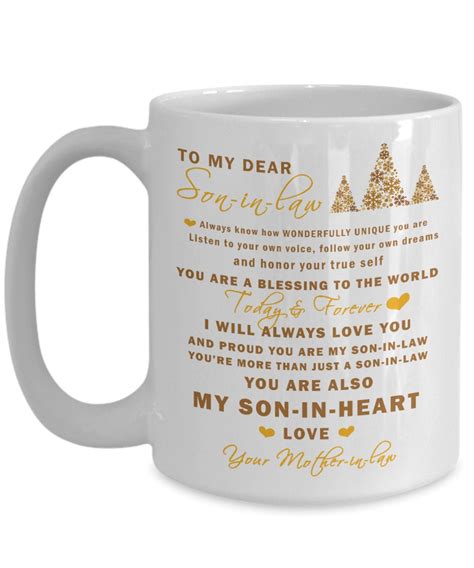 Find the best gift ideas for mother in law who has everything. To My Dear Son In Law Gift Son-In-Law Mug From Mother In ...