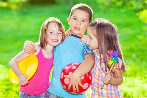 Kids Embracing Stock Image Image Of Group Friends Elementary 32334605