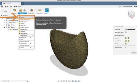 Turn Stl File Into Solid Body Convert Mesh To Brep In Fuison 360 By