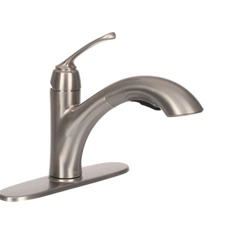 The faucet seems to be held in place by to remove the bracket, which i assume is what will allow me to remove the faucet, do i need to unscrew the nut itself, or. Pfister Cantara Single-Handle Pull-Out Sprayer Kitchen ...