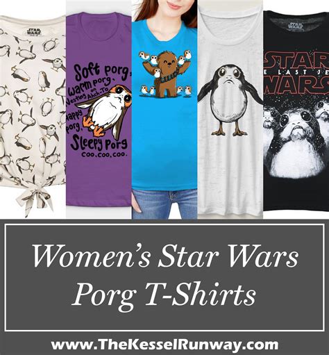 Leias List Womens Porg T Shirts The Kessel Runway Star Wars