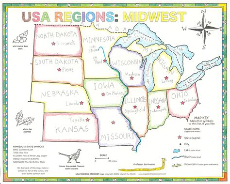 Great Lakes Map Maps For The Classroom