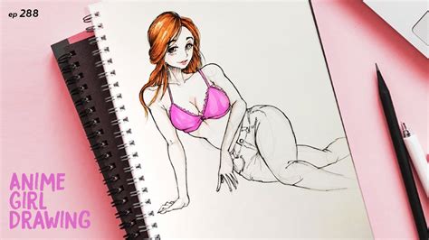 How To Draw Sexy Female Body Manga Style Sketching Anime Character Ep 288 Youtube