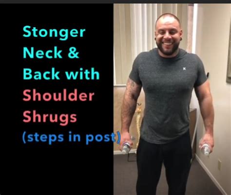 Shrug Exercise For Neck Shoulder Strength Euclid Chiropractic