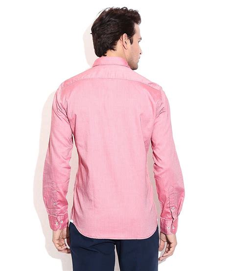 Parx Pink Slim Fit Casual Shirt Buy Parx Pink Slim Fit Casual Shirt Online At Best Prices In