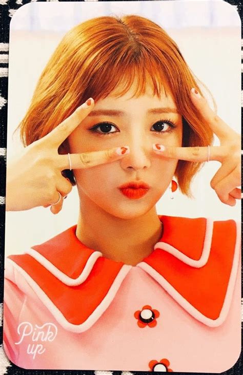 apink pink up photocard south korean girls korean girl groups cube entertainment