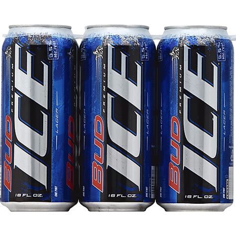 Bud Ice Beer 6 Pack 16 Fl Oz Cans 55 Abv Beer Edwards Food Giant