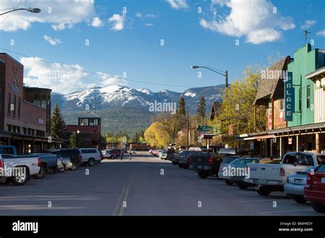 Downtown Whitefish Montana Stock Photo Alamy