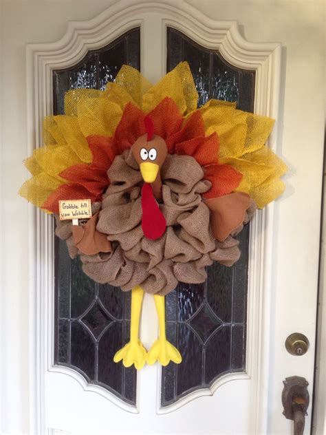 20 Diy Thanksgiving Turkey Wreaths Sweet Money Bee Creative Wreaths