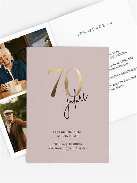 Auch wenn sich die jahreskreise mehren und der lauf der zeit eine runde zahl bereit hält, das frohe dazu darf sich auch das gestalten der einladungskarten zum 70. Einladung 70. Geburtstag "Prachtvolle Jahre"