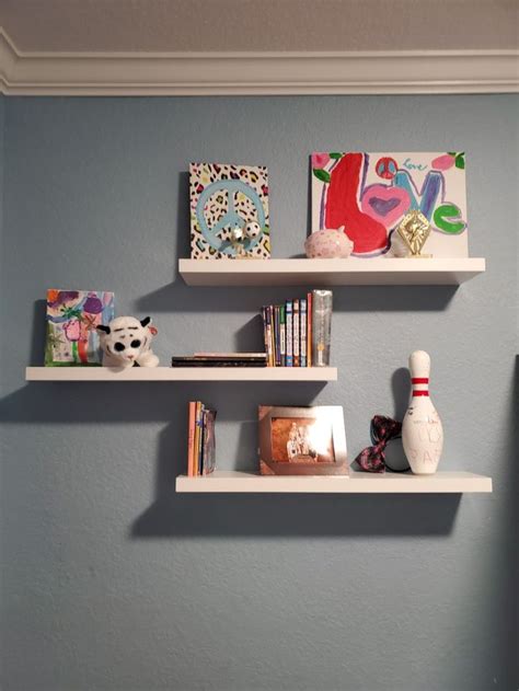 Staggered Floating Shelves Floating Shelves Living Room Modern