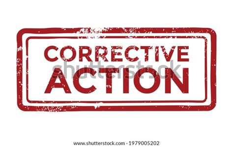 Corrective Action Red Grunge Rubber Stamp Stock Vector Royalty Free