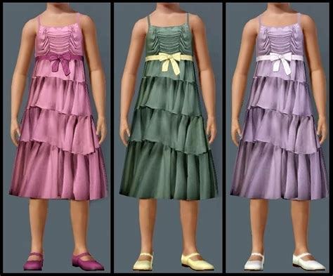 The Sims Resource Jp27 Ruffle Dress