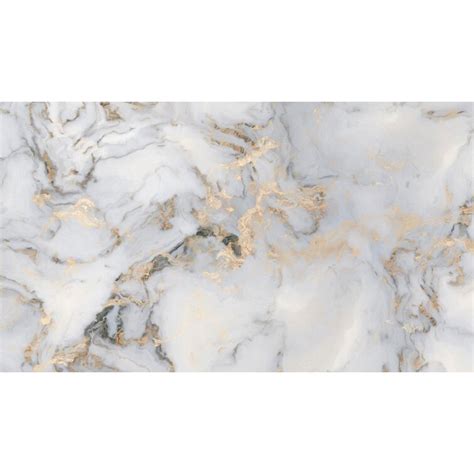 Everly Quinn Lemoore Peel And Stick White Marble Pattern Gold Abstract
