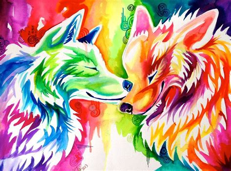 Two Rainbow Wolves On Ebay On Deviantart