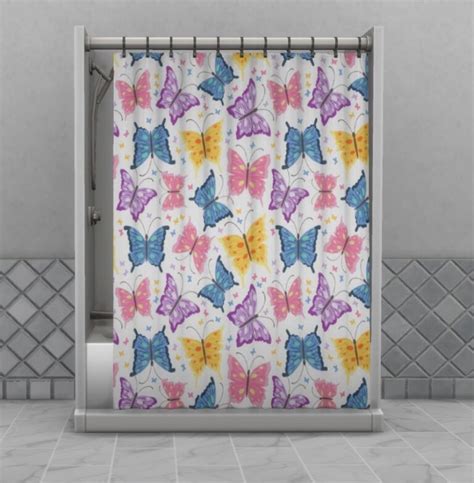 Butterfly Curtain Parenthood Shower By Applepisimmer At Mod The Sims 4