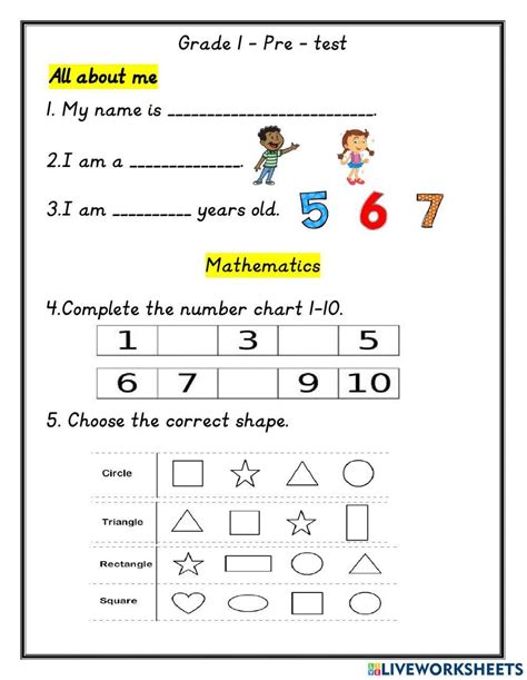 English Worksheets For Grade 1 Kids Worksheets For All Subjects