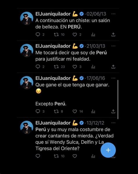 Los Polémicos Tuits De Juan Guarnizo Y Biyín Contra Los Peruanos Y Sus