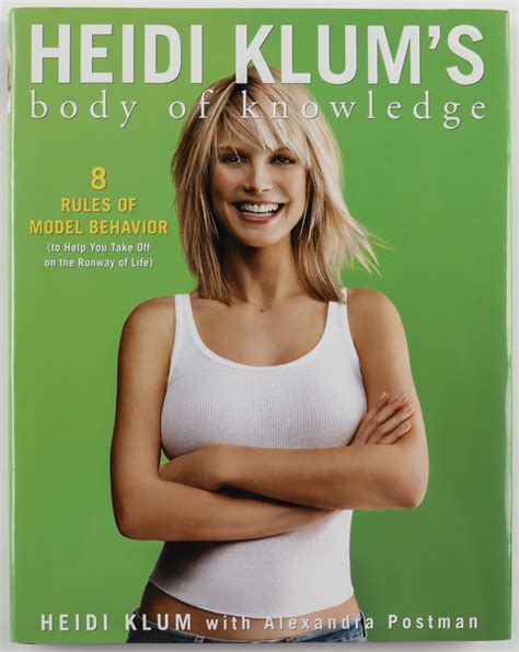 Heidi Klum Signed Heidi Klums Body Of Knowledge Hardcover Book Jsa