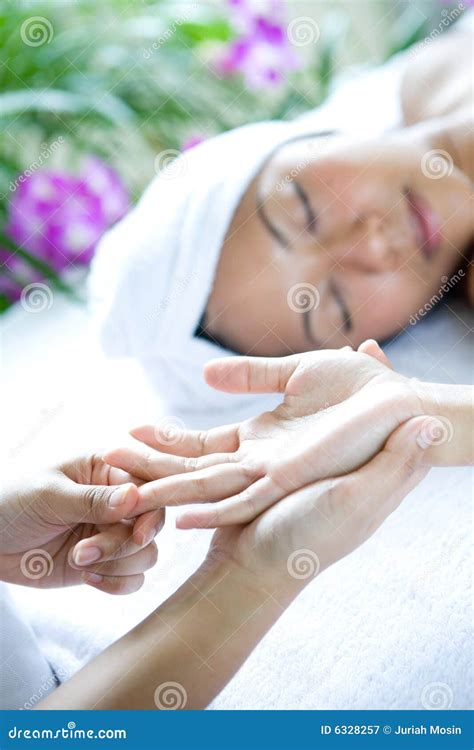 Woman Receiving Hand Massage Stock Image Image Of Health Easing 6328257